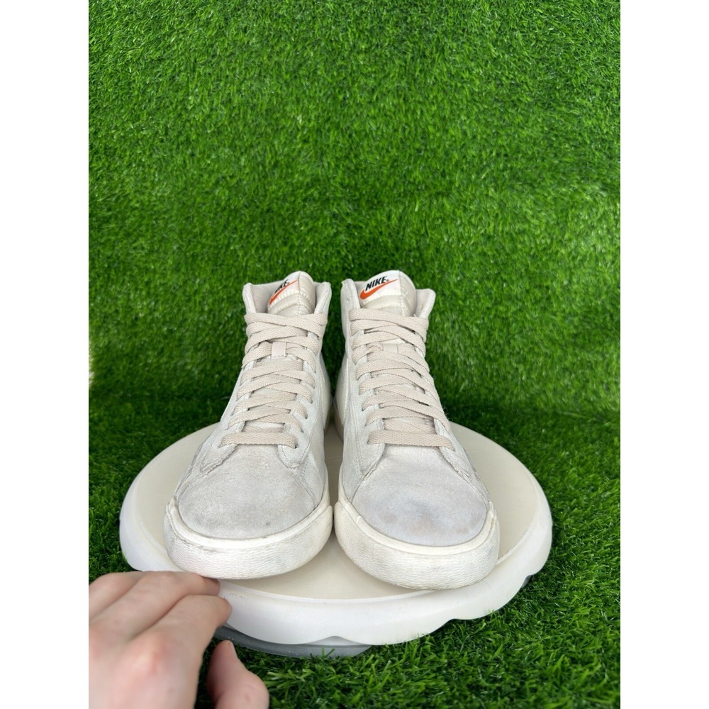 Nike Shoes Womens 8 Blazer Mid Vintage Lace Up Sneakers 917862-005 Grey Suede - Picture 2 of 10